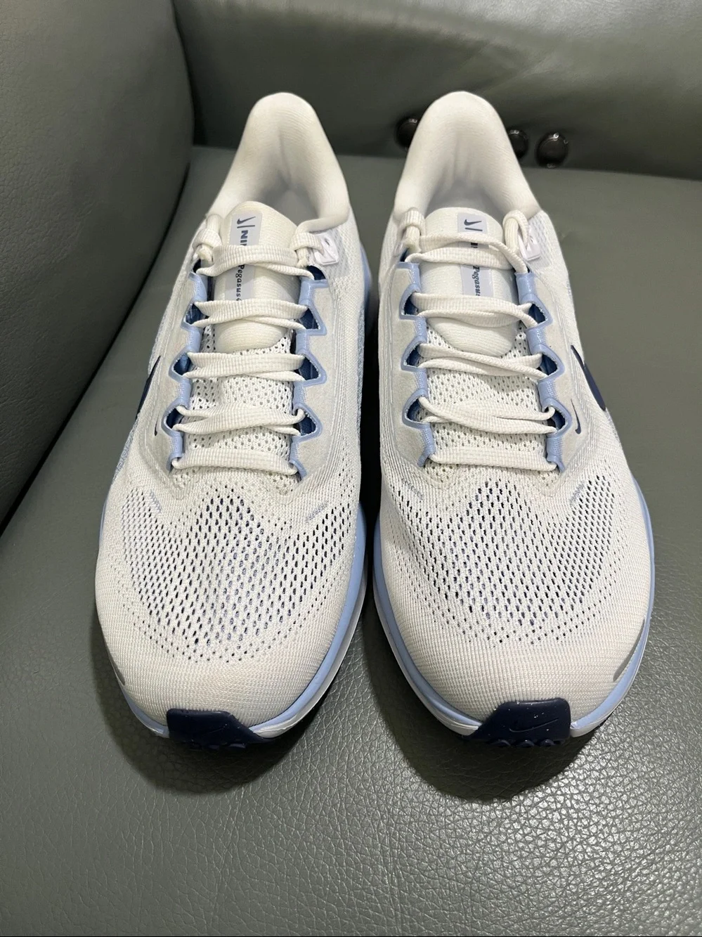 Nike  Pegasus 41 White & Blue Air Zoom Running Shoes